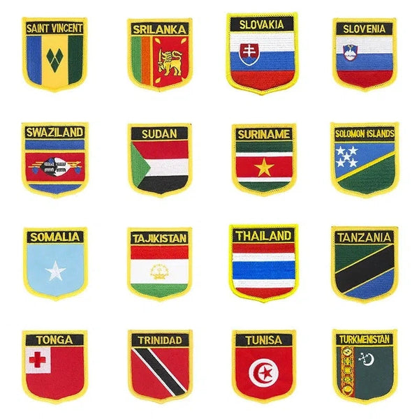 Country Flag Patch Collection - Sew On/Iron On Patches