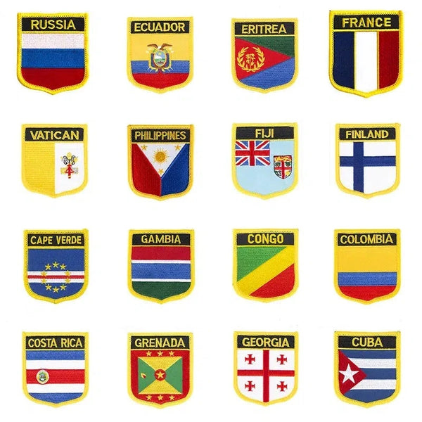 Country Flag Patch Collection - Sew On/Iron On Patches