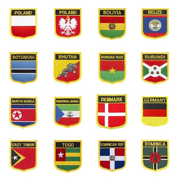 Country Flag Patch Collection - Sew On/Iron On Patches