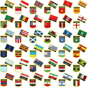 Country Flag Patch Collection - Sew On/Iron On Patches