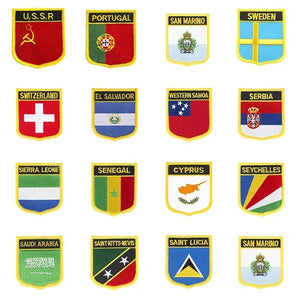 Country Flag Patch Collection - Sew On/Iron On Patches