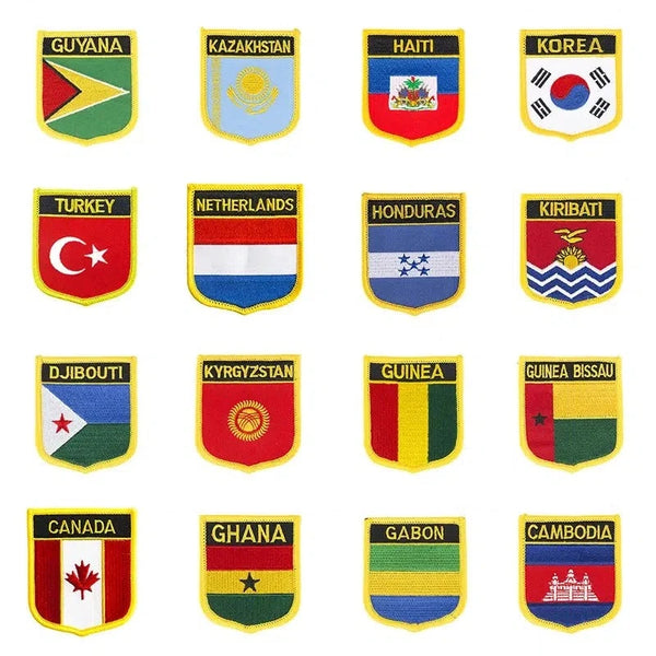 Country Flag Patch Collection - Sew On/Iron On Patches