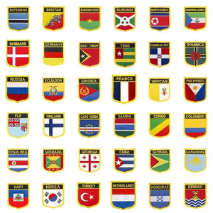 Country Flag Patch Collection - Sew On/Iron On Patches