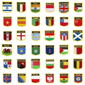 Country Flag Patch Collection - Sew On/Iron On Patches
