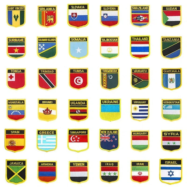 Country Flag Patch Collection - Sew On/Iron On Patches