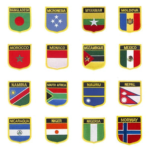 Country Flag Patch Collection - Sew On/Iron On Patches