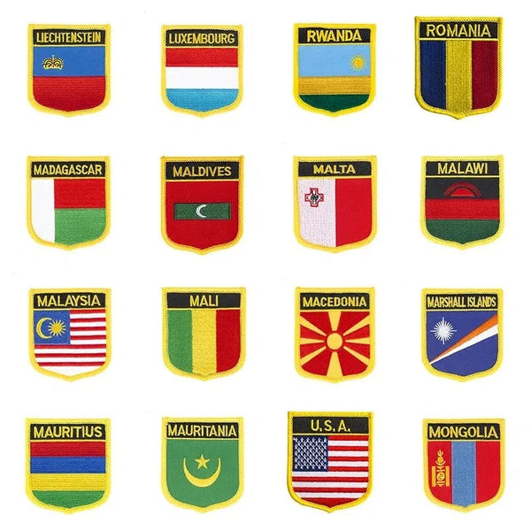 Country Flag Patch Collection - Sew On/Iron On Patches