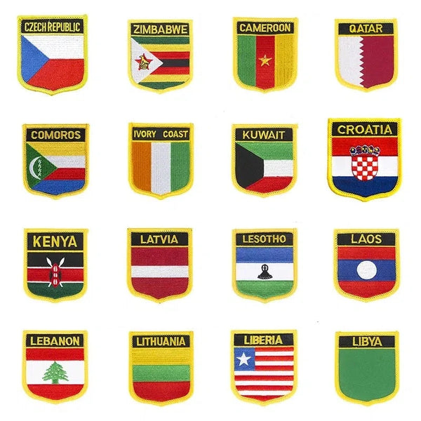 Country Flag Patch Collection - Sew On/Iron On Patches