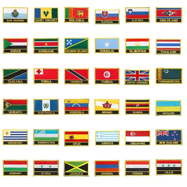 Country Flag Patch Collection - Sew On/Iron On Patches