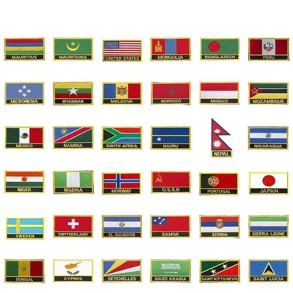 Country Flag Patch Collection - Sew On/Iron On Patches