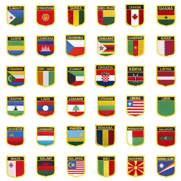 Country Flag Patch Collection - Sew On/Iron On Patches