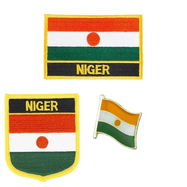 Country Flag Patch & Lapel Pin Collection - Sew On/Iron On Patches