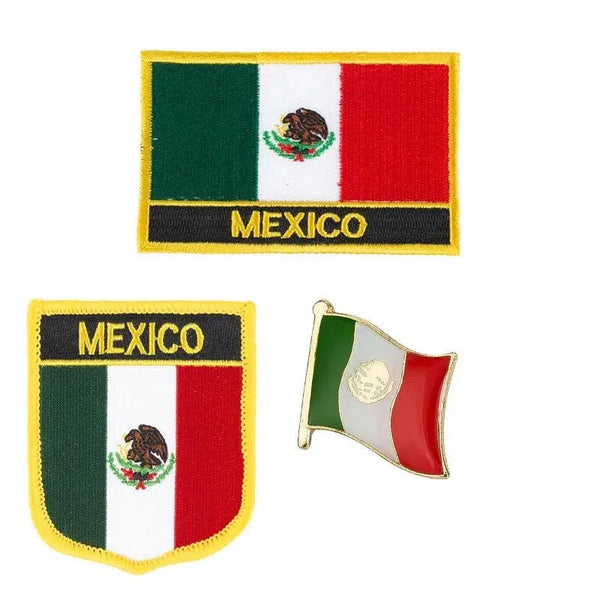 Country Flag Patch & Lapel Pin Collection - Sew On/Iron On Patches