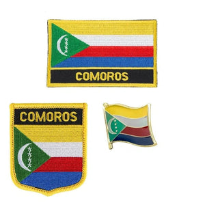 Country Flag Patch & Lapel Pin Collection - Sew On/Iron On Patches