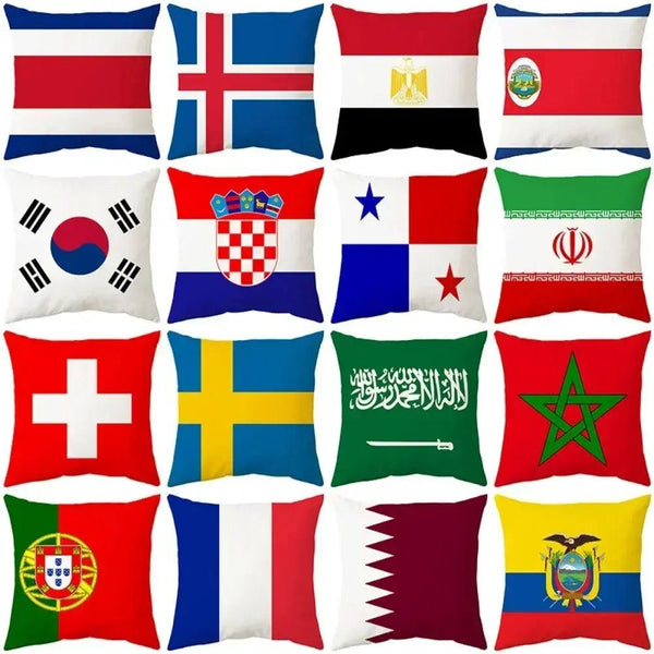 Country Flag Pillowcases - World Flag Throw Pillow Covers