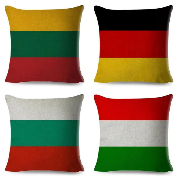Country Flag Pillowcases - World Flag Throw Pillow Covers