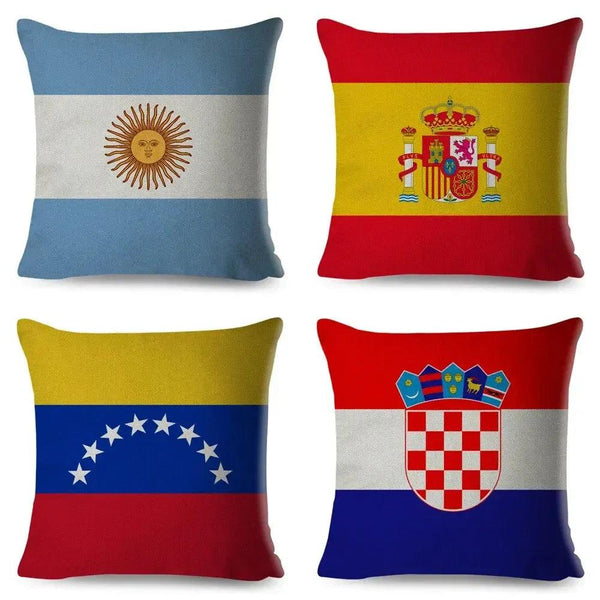 Country Flag Pillowcases - World Flag Throw Pillow Covers