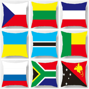 Country Flag Pillowcases - World Flag Throw Pillow Covers
