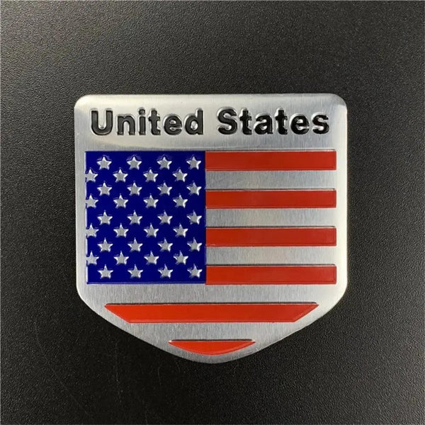 Country Flag Sticker for Car – Aluminum World Flag Vehicle Decal