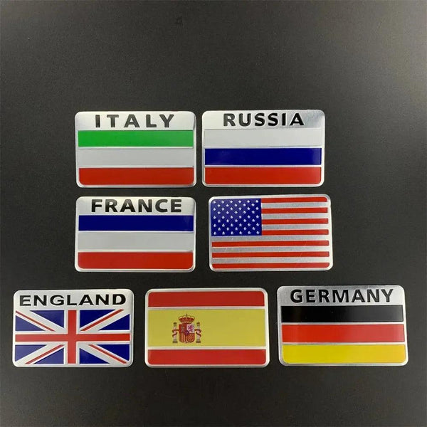 Country Flag Sticker for Car – Aluminum World Flag Vehicle Decal