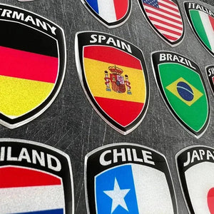 Country Flag Sticker for Car – Reflective World Flag Vehicle Decal