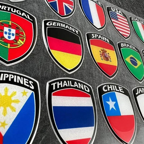 Country Flag Sticker for Car – Reflective World Flag Vehicle Decal