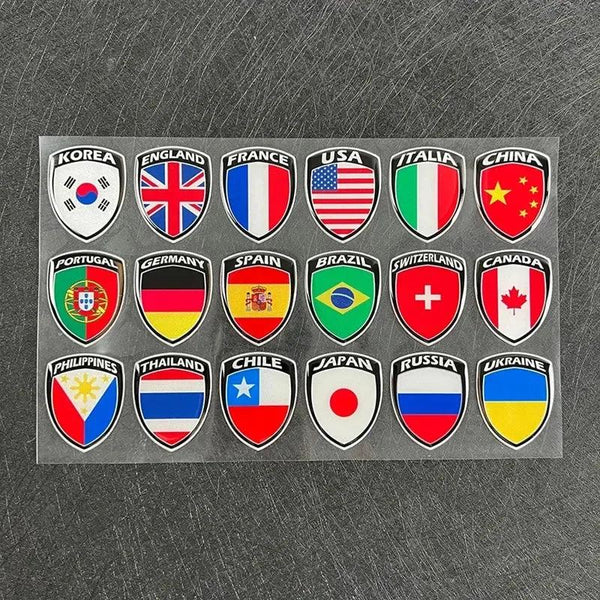 Country Flag Sticker for Car – Reflective World Flag Vehicle Decal
