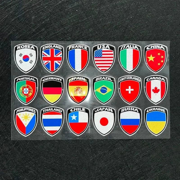 Country Flag Sticker for Car – Reflective World Flag Vehicle Decal