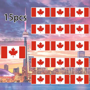 Country Flag Stickers - 15pcs National Flag Decal Pack