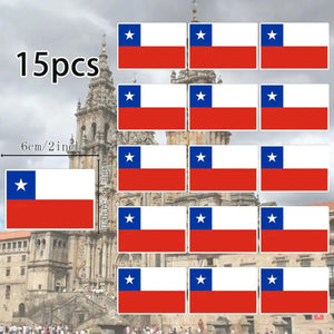 Country Flag Stickers - 15pcs National Flag Decal Pack