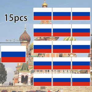Country Flag Stickers - 15pcs National Flag Decal Pack