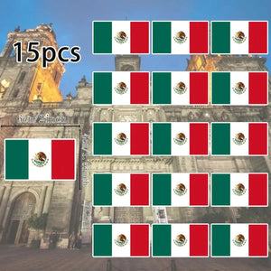 Country Flag Stickers - 15pcs National Flag Decal Pack