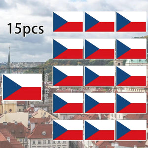 Country Flag Stickers - 15pcs National Flag Decal Pack