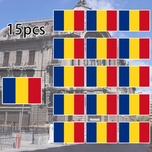 Country Flag Stickers - 15pcs National Flag Decal Pack