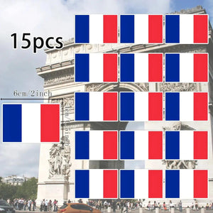 Country Flag Stickers - 15pcs National Flag Decal Pack