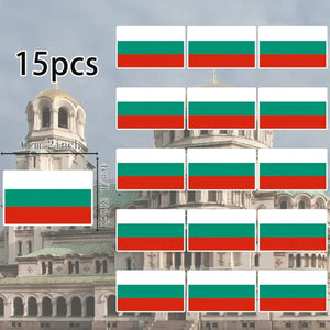 Country Flag Stickers - 15pcs National Flag Decal Pack