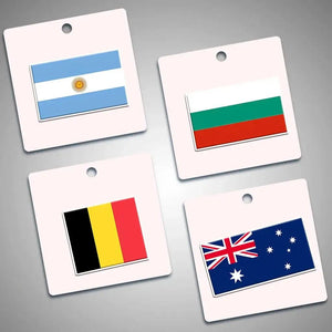 Country Flag Stickers - 15pcs National Flag Decal Pack