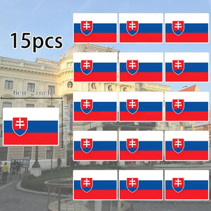 Country Flag Stickers - 15pcs National Flag Decal Pack