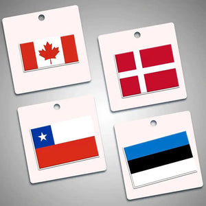 Country Flag Stickers - 15pcs National Flag Decal Pack