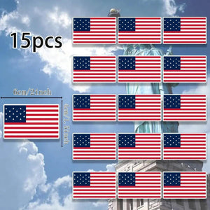 Country Flag Stickers - 15pcs National Flag Decal Pack