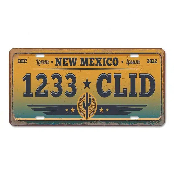 Country & State License Plate Collection - Decorative Metal Tin Signs