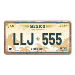 Country & State License Plate Collection - Decorative Metal Tin Signs