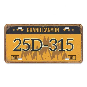 Country & State License Plate Collection - Decorative Metal Tin Signs