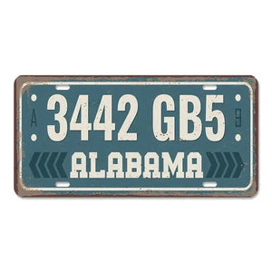 Country & State License Plate Collection - Decorative Metal Tin Signs