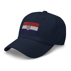 Croatia Flag Cap - Adjustable Embroidered Dad Hat