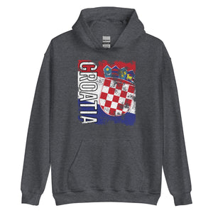 Croatia Flag - Distressed Flag Hoodie