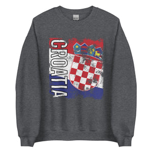 Croatia Flag - Distressed Flag Sweatshirt