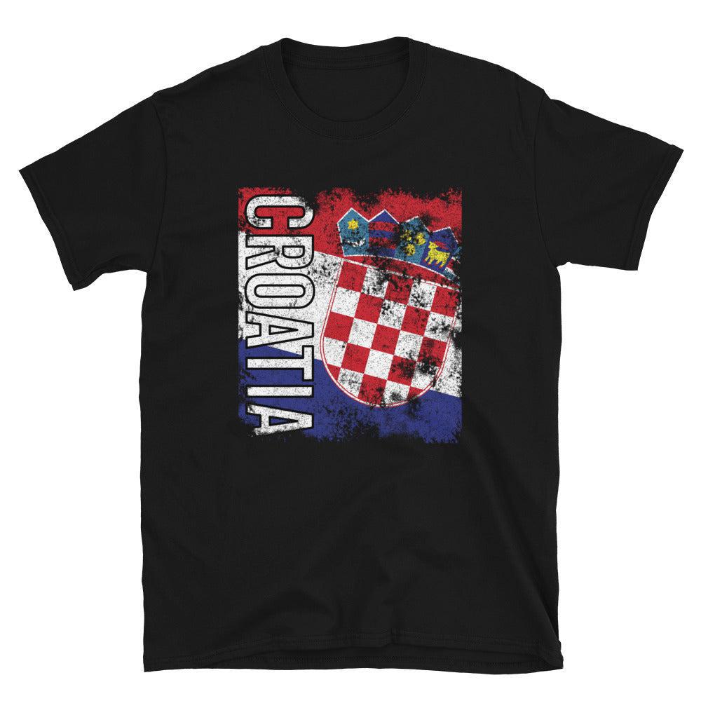 Croatia Flag Distressed T-Shirt