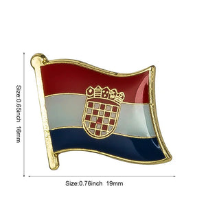 Croatia Flag Lapel Pin - Enamel Pin Flag