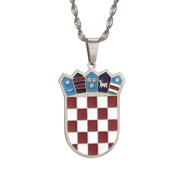 Croatia Flag Necklace